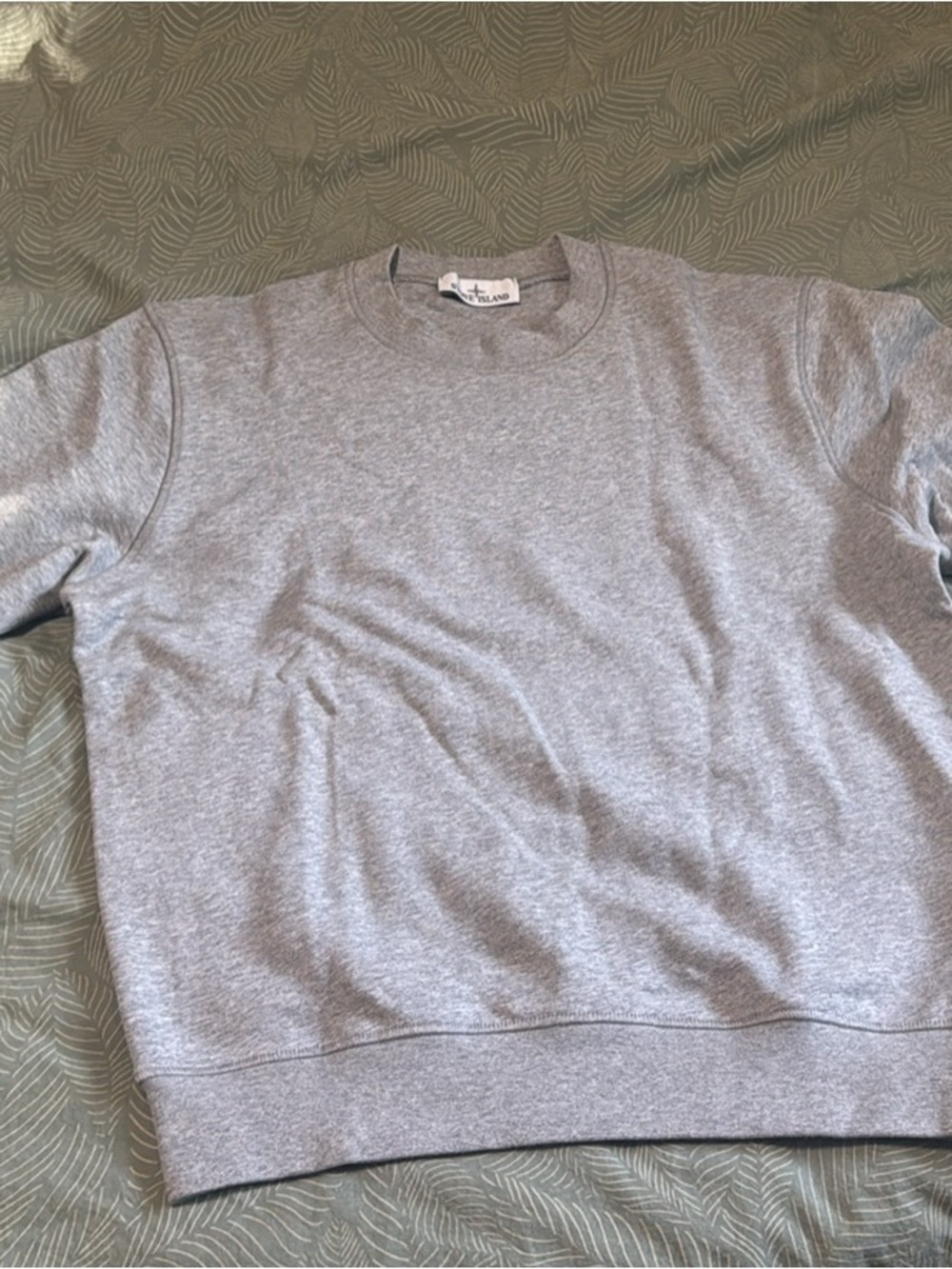 Stone Island Light Gray Crewneck Sweater
